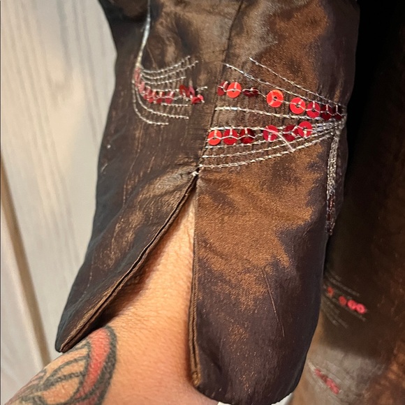 Joseph Ribkoff Brown Embroidered Blazer - Picture 2 of 10